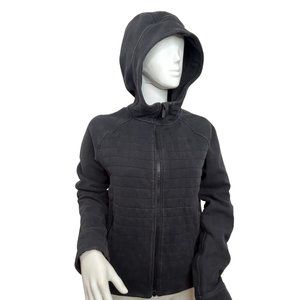 Lululemon Athletica Women’s Hoodie Black 6 Full Zip, Pockets Logo Gym Workout